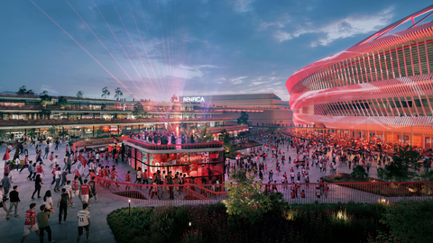 Benfica - New Fan Plaza as part of the masterplan for the Estádio da Luz Stadium, designed by Populous.


